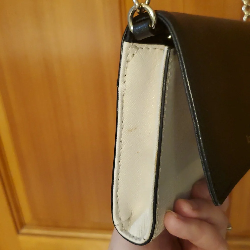 Kate Spade New York Saffiano Black and‎ Cream Crossbody Bag